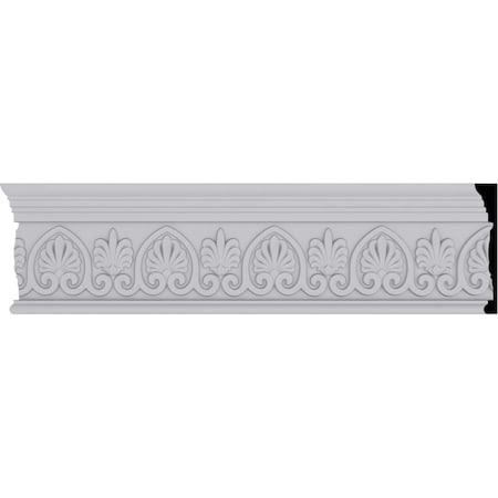 Ekena Millwork 7 3/4"H x 1 3/8"P x 94 1/2"L Emery Scrolled Palmelle Frieze MLD07X01EM